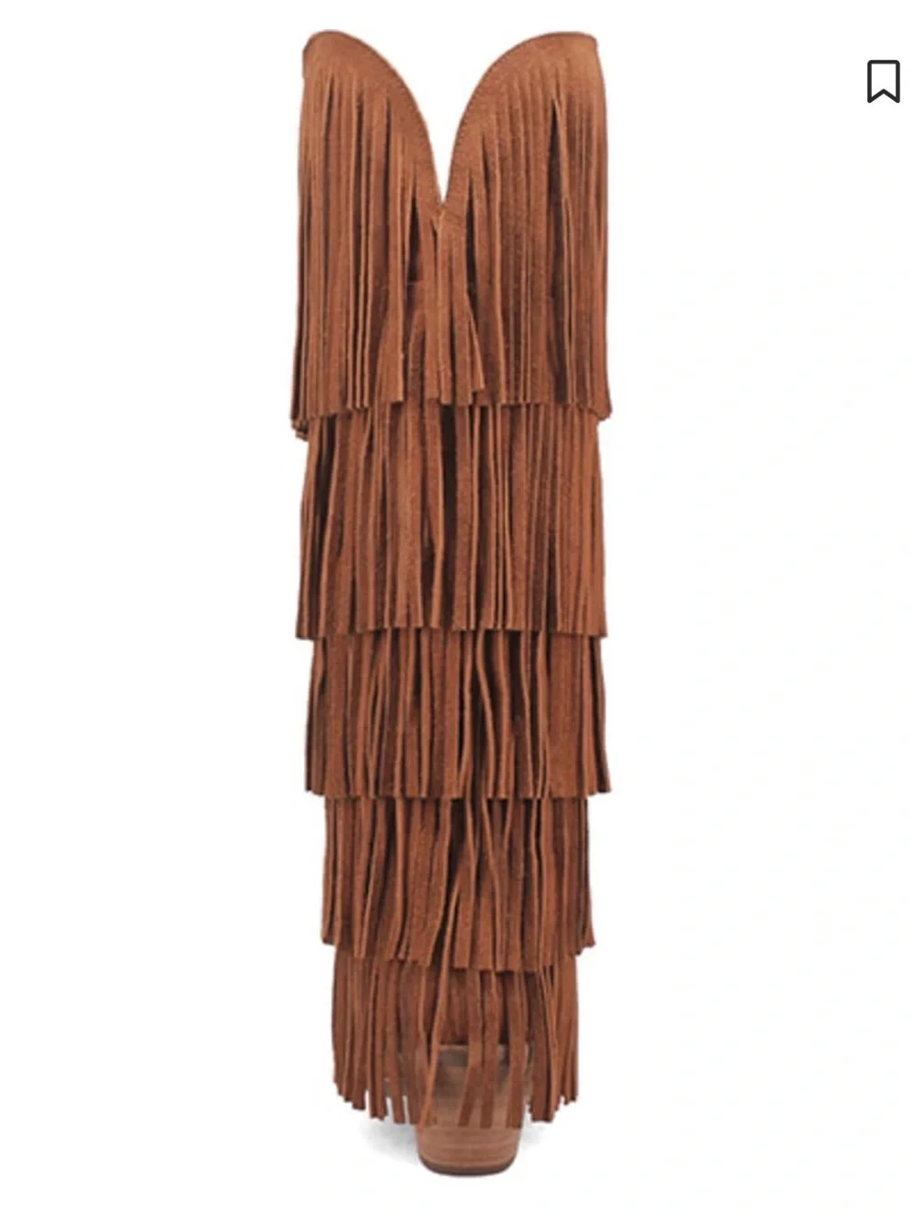 dingo Suede Over-the-Knee Fringe Boot - Tan NWB